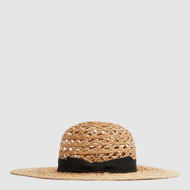 Reiss Beige Crochet Eloise Hat