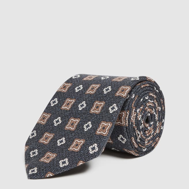 Reiss Multi Amalfi Pattern Silk Tie