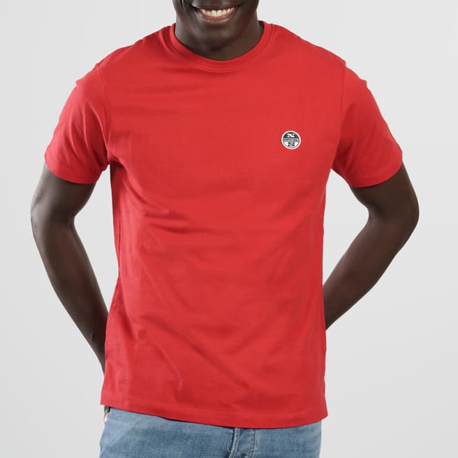NORTH SAILS Red Crew Neck Cotton T Shirt