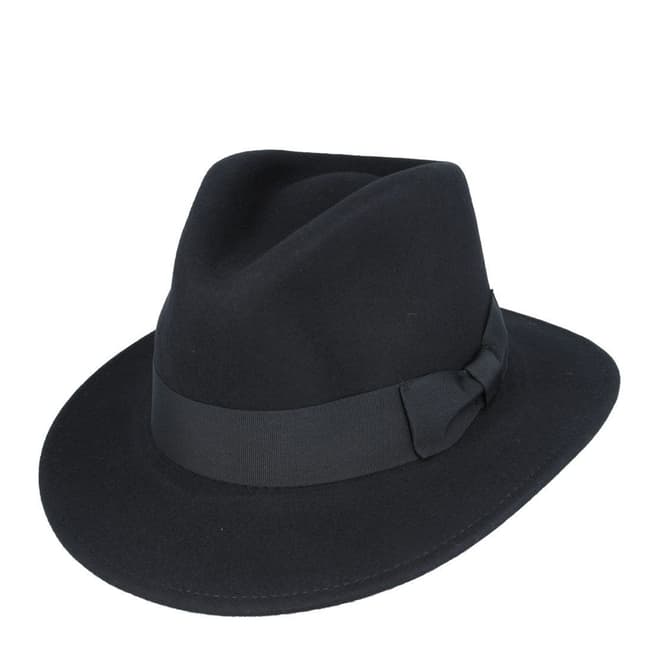 M.Z Unisex Wool Black Hat