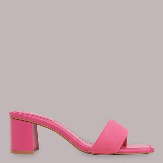 WHISTLES Pink Marie Slip On Leather Mules
