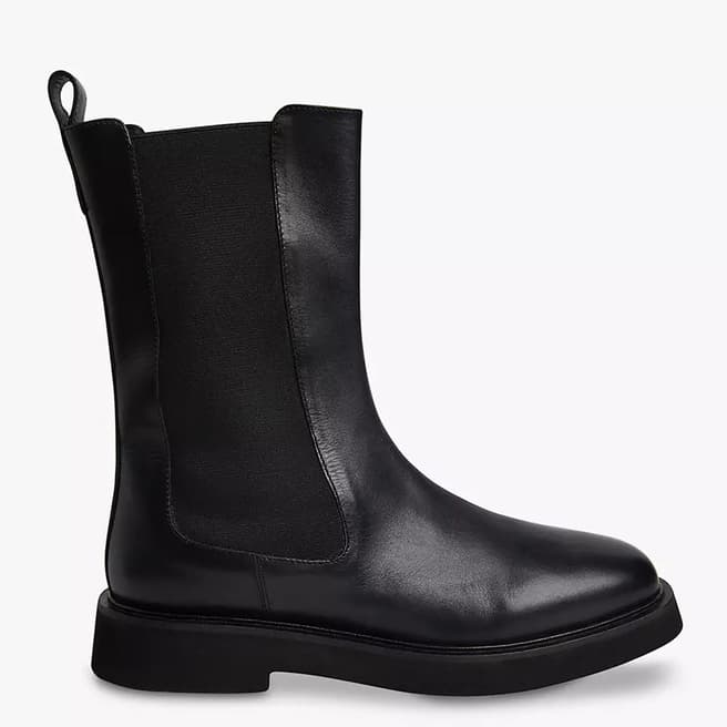 WHISTLES Black Newbury Leather Chelsea Boots