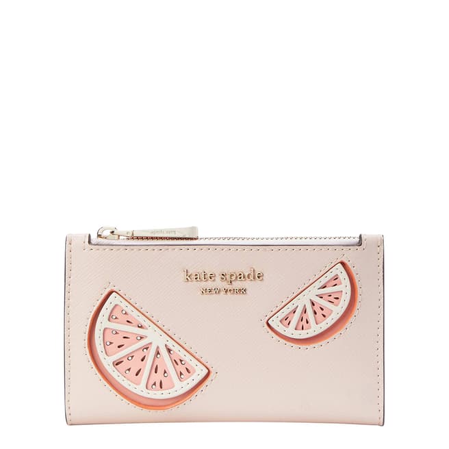 Kate Spade Pale Dogwood Tini Embellished Small Slim Bifold Wallet