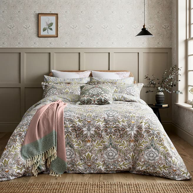 Morris & Co Severne Single Duvet Cover, Cochineal Pink