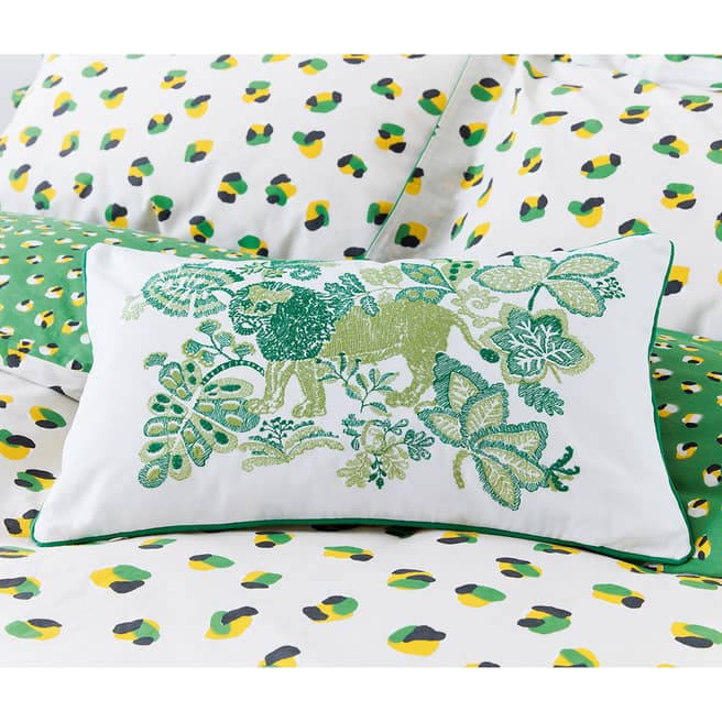 Scion Leopard Dots Cushion, Mint Leaf