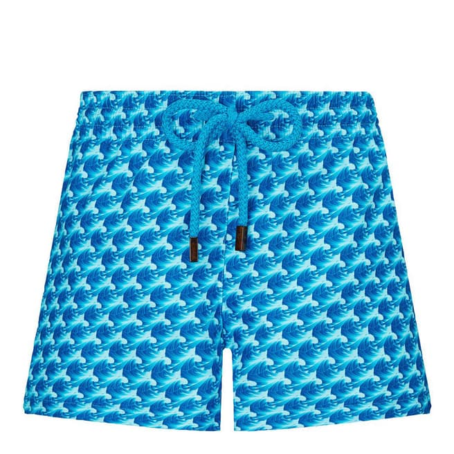 Vilebrequin Blue Wave Print Swim Shorts