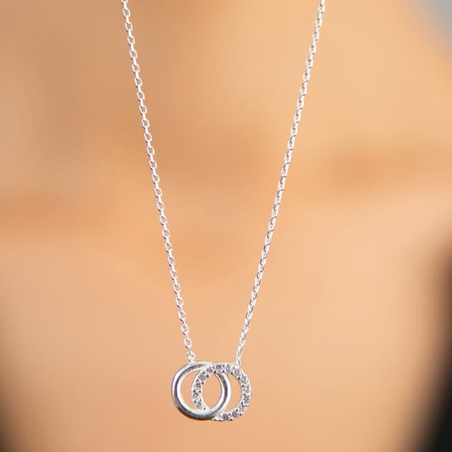 Elika Silver Infinity Pendant Necklace
