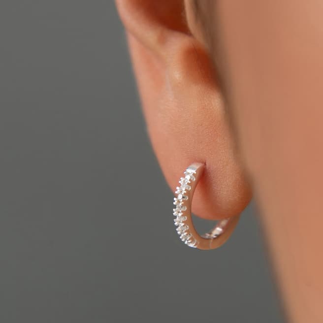 Elika Silver Small Hoop Earrings