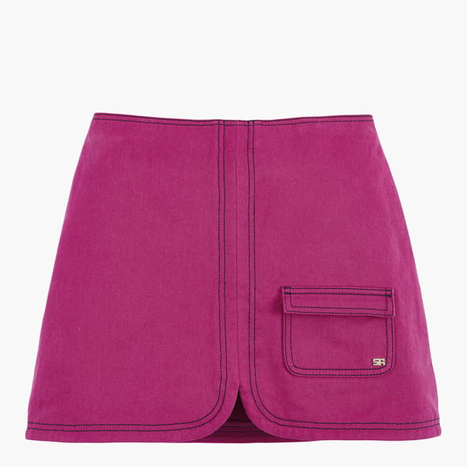 Sonia Rykiel Pink Cotton Mini Skirt