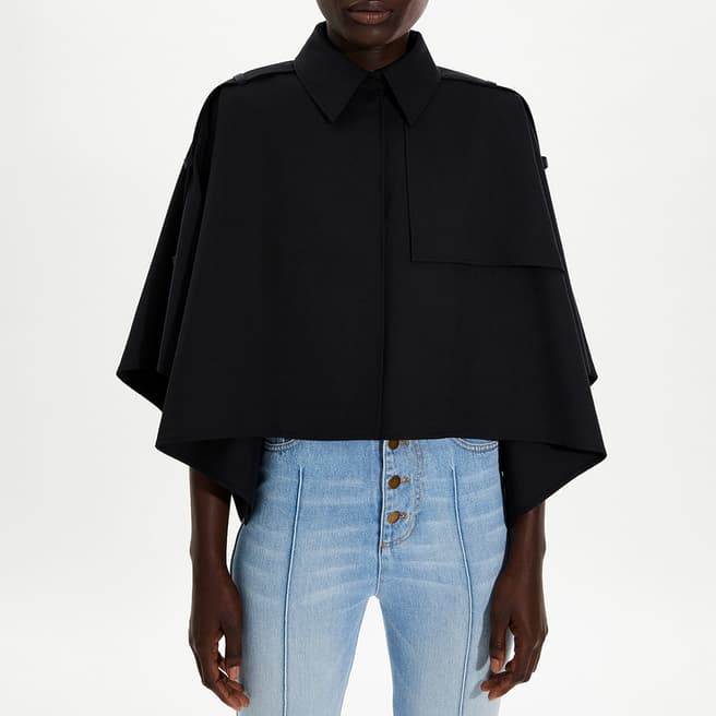Sonia Rykiel Black Cape Style Jacket