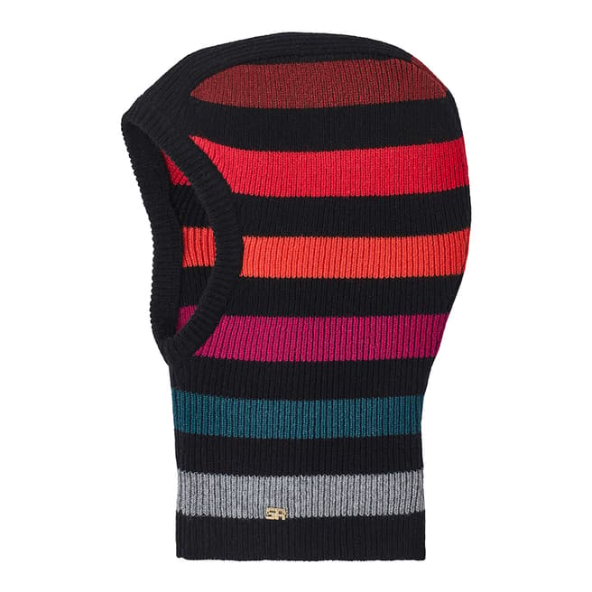 Sonia Rykiel Black Striped Cashmere And Wool Blend Ski Mask