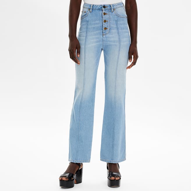 Sonia Rykiel Blue Flared Cotton Jeans
