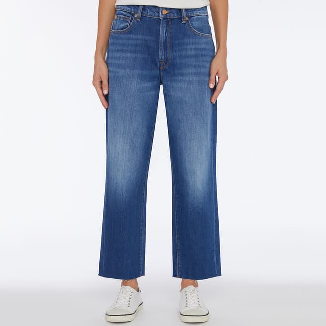 7 For All Mankind Mid Blue Straight Jeans