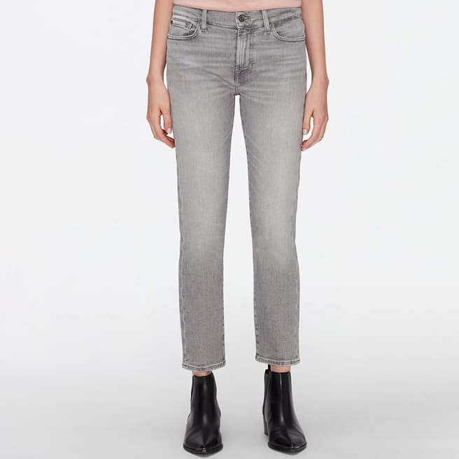 7 For All Mankind Grey Roxanne Stretch Jeans