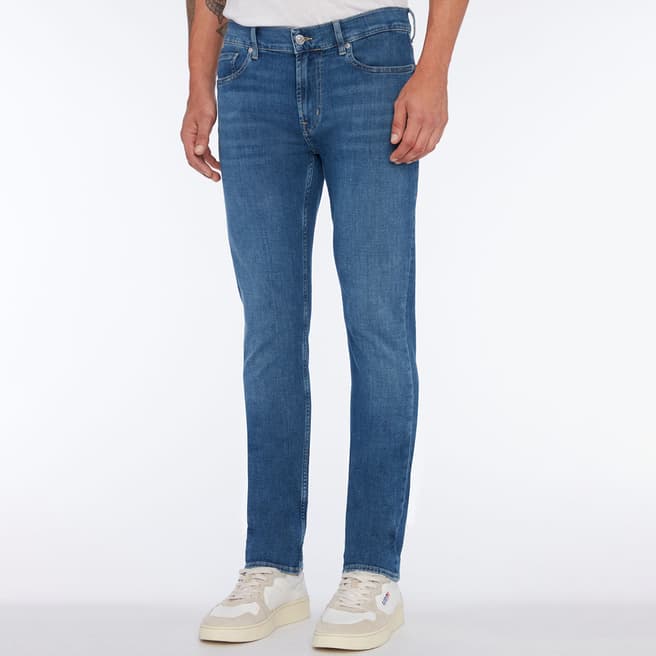 7 For All Mankind Mid Blue Paxtyn Stretch Jeans
