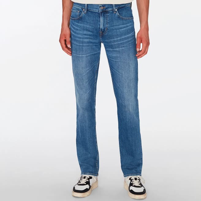 7 For All Mankind Blue Standard Stretch Jeans