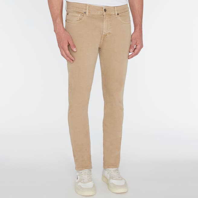7 For All Mankind Camel Paxtyn Stretch Jeans