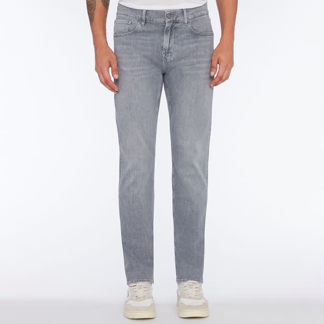 7 For All Mankind Light Grey Wash Slimmy Stretch Jeans