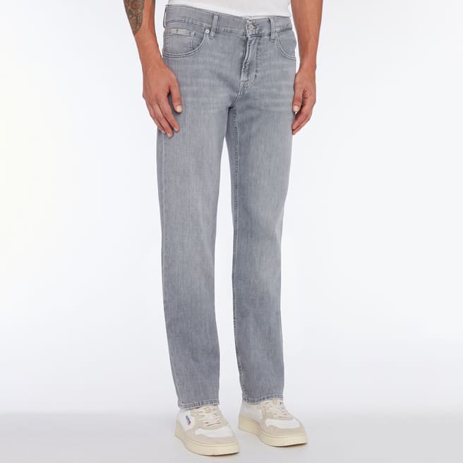 7 For All Mankind Light Grey Standard Stretch Jeans