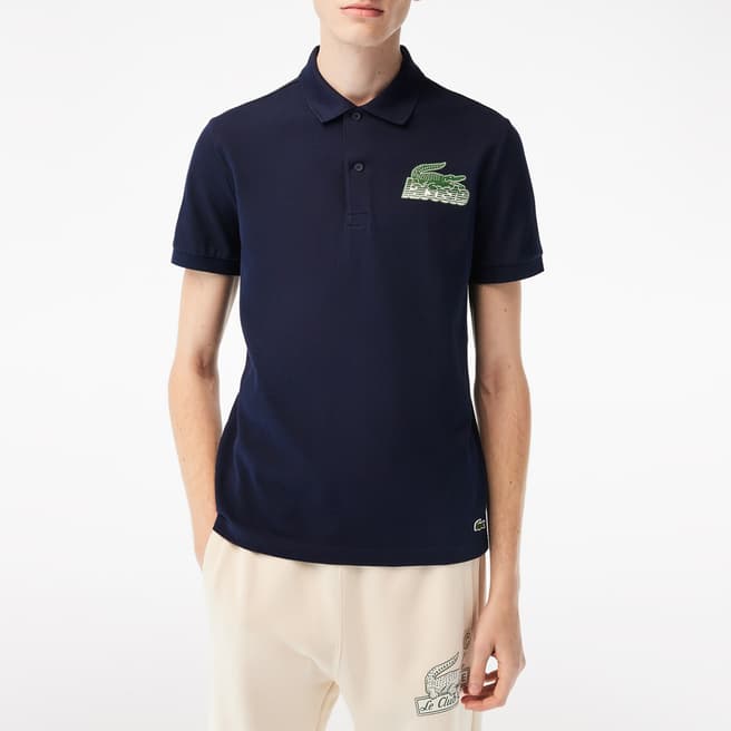 Lacoste Navy Large Logo Cotton Polo Shirt