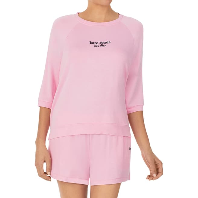 Kate Spade Pink Strawberry Shake Pullover Top and Boxer Set