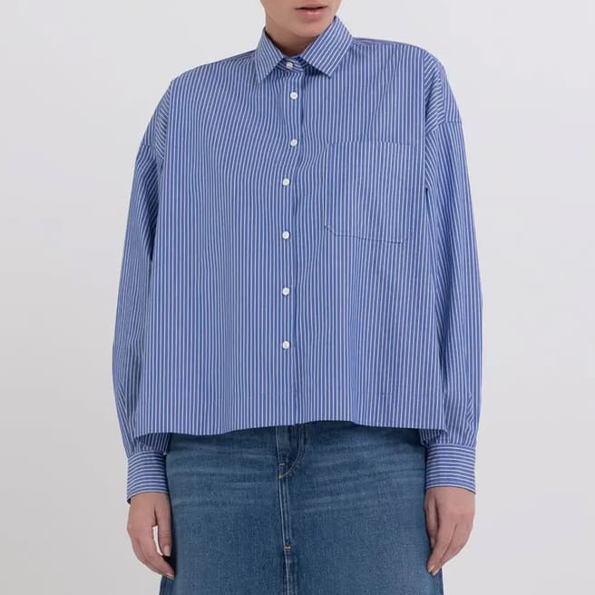 Replay Blue Stripe Cotton Shirt