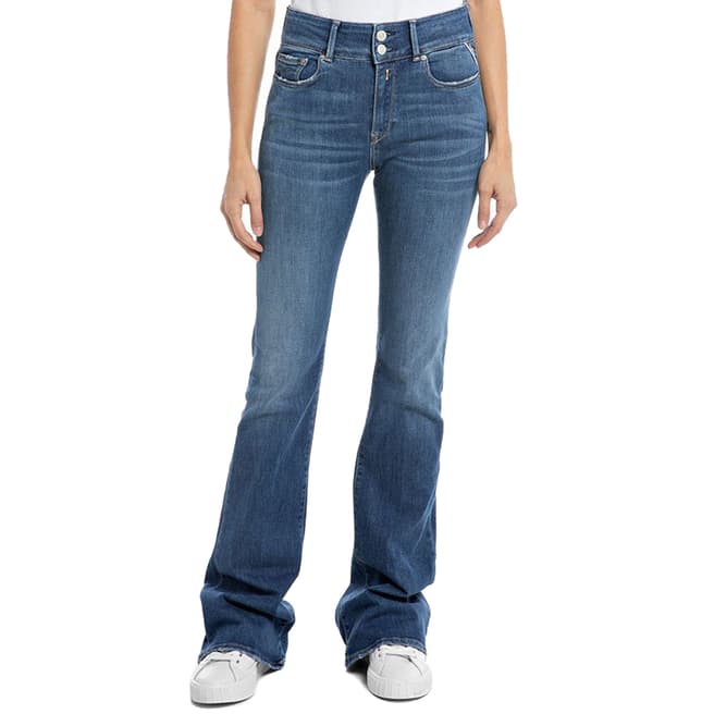 Replay Mid Blue Luzien Bootcut Stretch Jeans