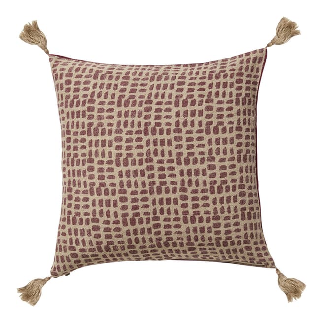 OKA Portloe Dashes 56x56cm Cushion Cover, Rioja