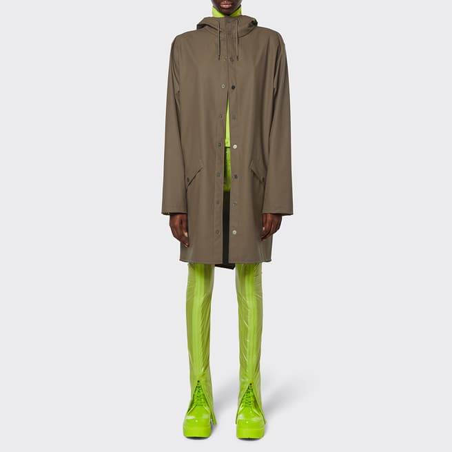 RAINS Wood Unisex Waterproof Long Raincoat