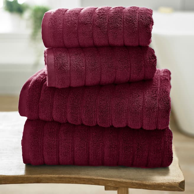 The Lyndon Company Rib Bath Towel, Raspberry