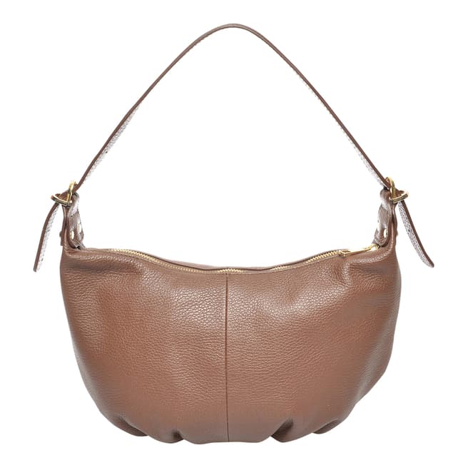 Luisa Vannini Chocolate Italian Leather Handbag