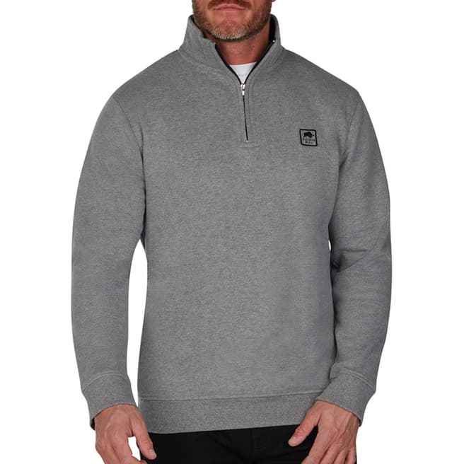 Raging Bull Grey Classic Quarter Zip Sweatshirt