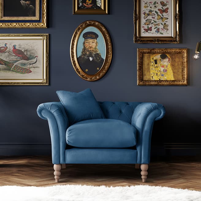 The Great Sofa Company The Mayfair Arm Chair, Velvet Sky