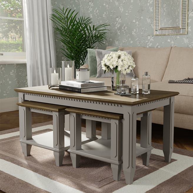 Laura Ashley Hanover Pale French Grey Next of Tables