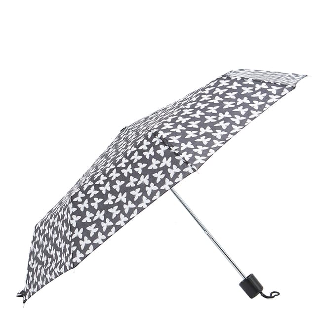 Impliva Black & White Butterfly Umbrella