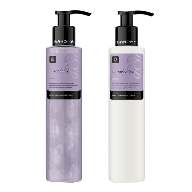 Bahoma Lavender Veil Body Care Gift Set - 250ml Shower Gel & 250ml Body Lotion