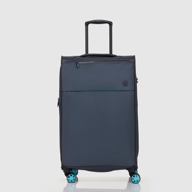 NERE TRAVEL Edit 69cm Suitcase in Charcoal/Aqua