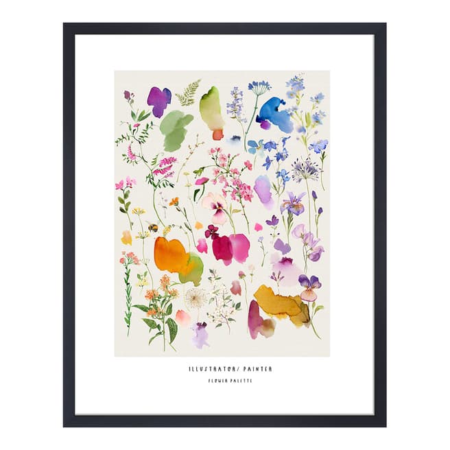Summer Thornton Flower Palette 40x30cm Framed Print