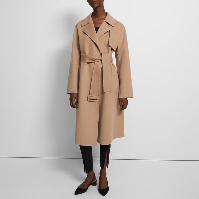 Theory cashmere wrap coat cheap
