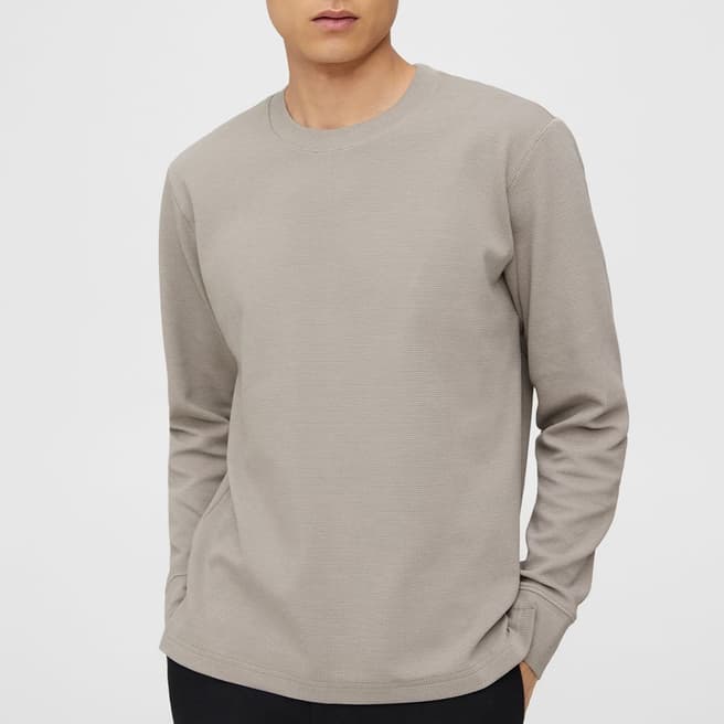 Theory Mid Grey Ryder Long Sleeve Top