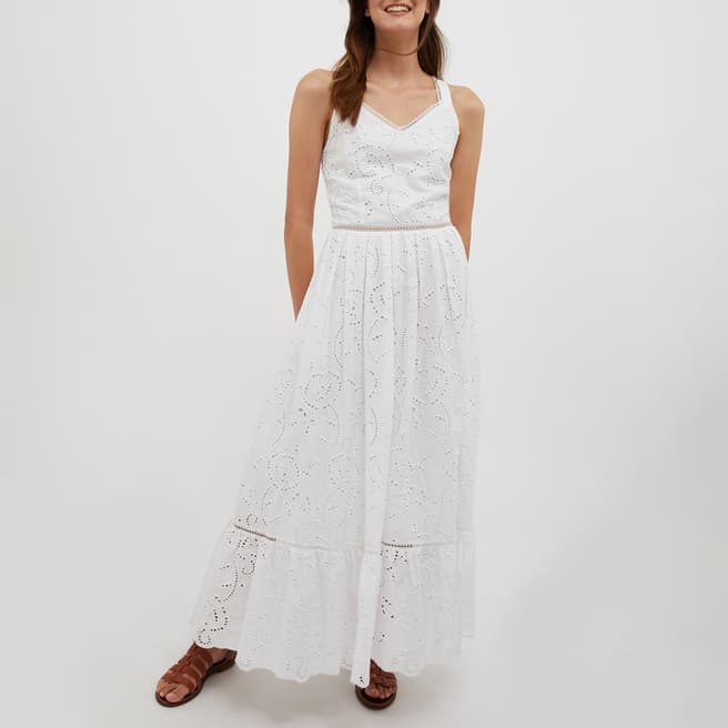 Max&Co. White Effluvio Cotton Midi Dress