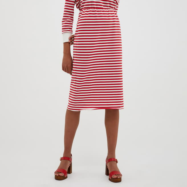 Max&Co. Red/White Michelle Stripe Cotton Skirt