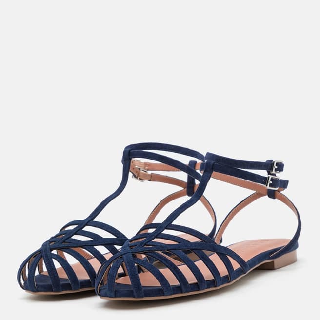 Max&Co. Blue Lila Leather Sandals