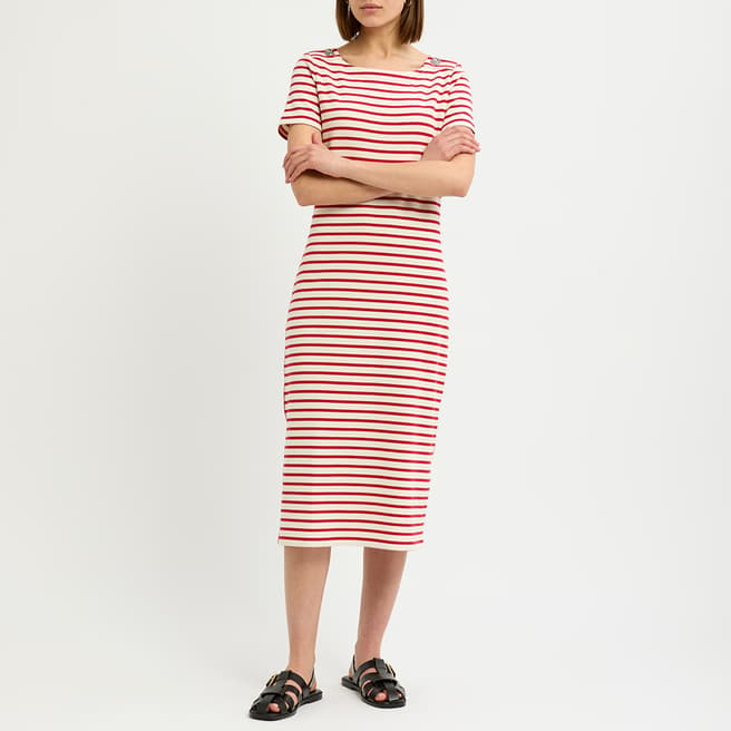 Max&Co. Red Ilustrin Stripe T-Shirt Dress