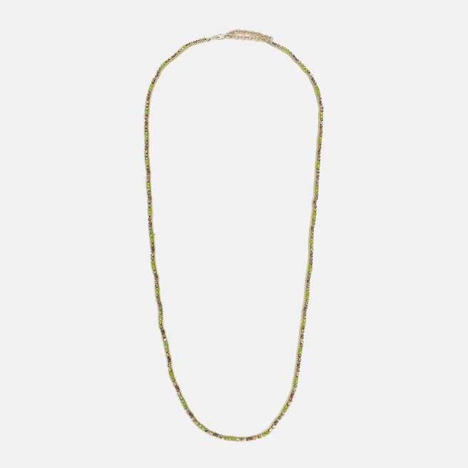 Max&Co. Green/Gold Orianna Beaded Necklace