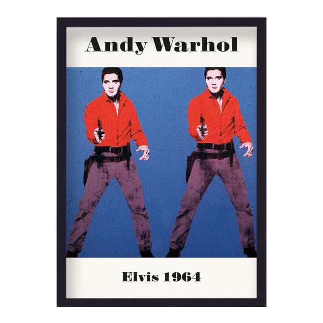 Andy Warhol Colour Elvis 1964 Art Poster 44x33cm Framed Print