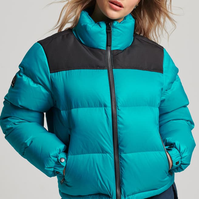 Superdry Blue Sportstyle Code Down Puffer