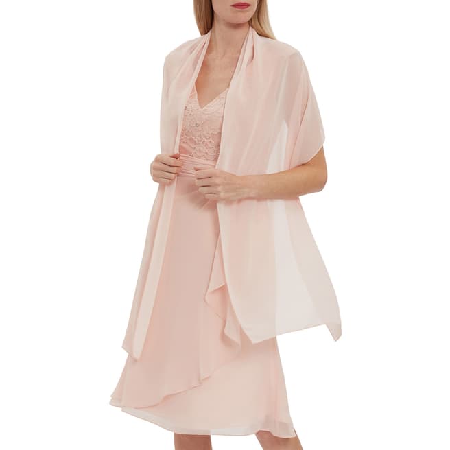 Gina Bacconi Pink Farrah Chiffon Dress 