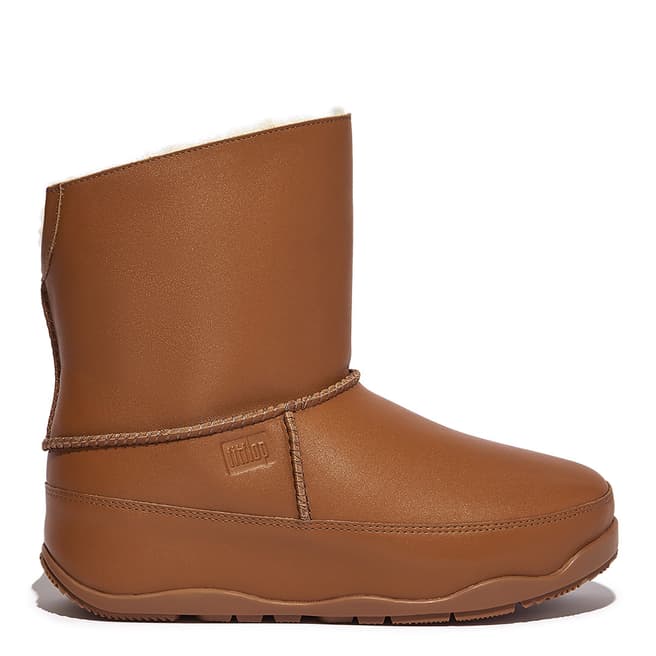 FitFlop Tan Mukluk Short Shearling Leather Boot 