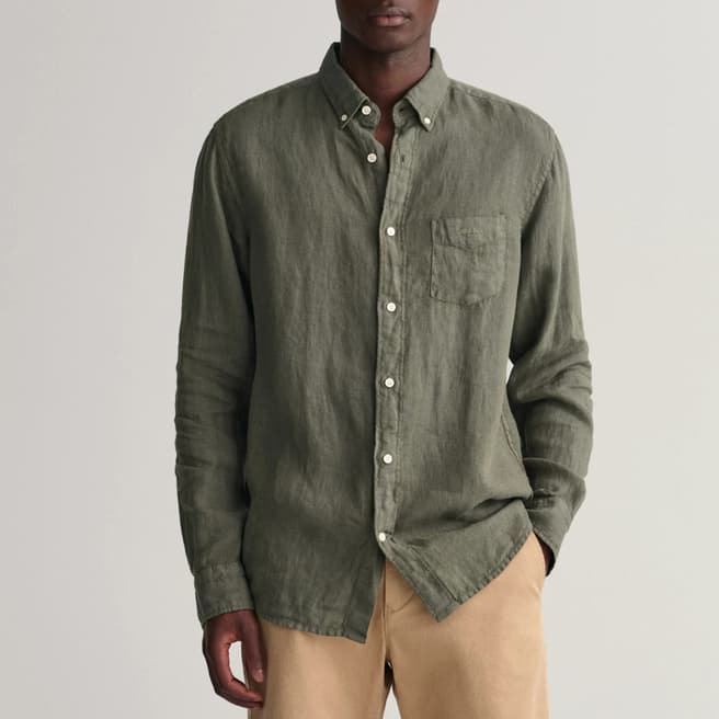 Gant Khaki Pocket Linen Shirt